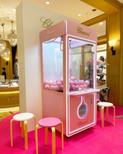 Pink Claw Machine Rental with Branding 1