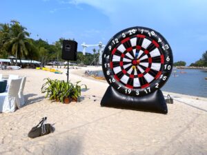inflatable dart rental at the beach 1