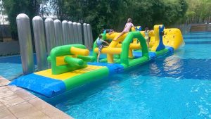 water obstacle course for pool parties 1