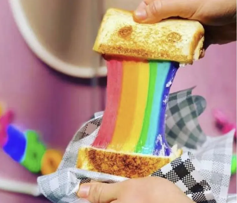Rainbow Cheese Toast Live Food Station 2