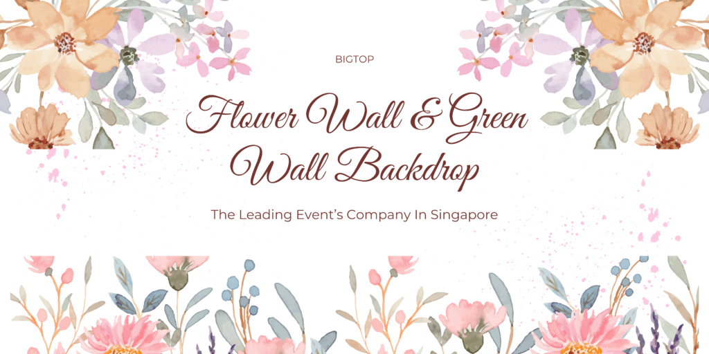 Flower Wall and Green Wall Backdrop Singapore 1