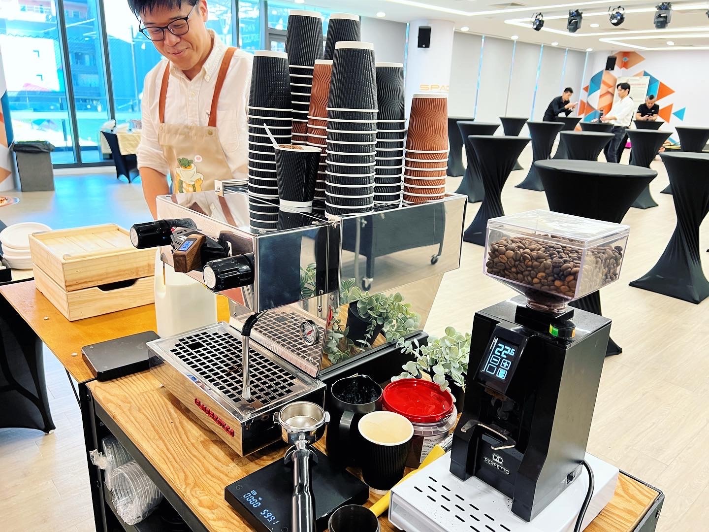 live food station setup for school carnival Singapore