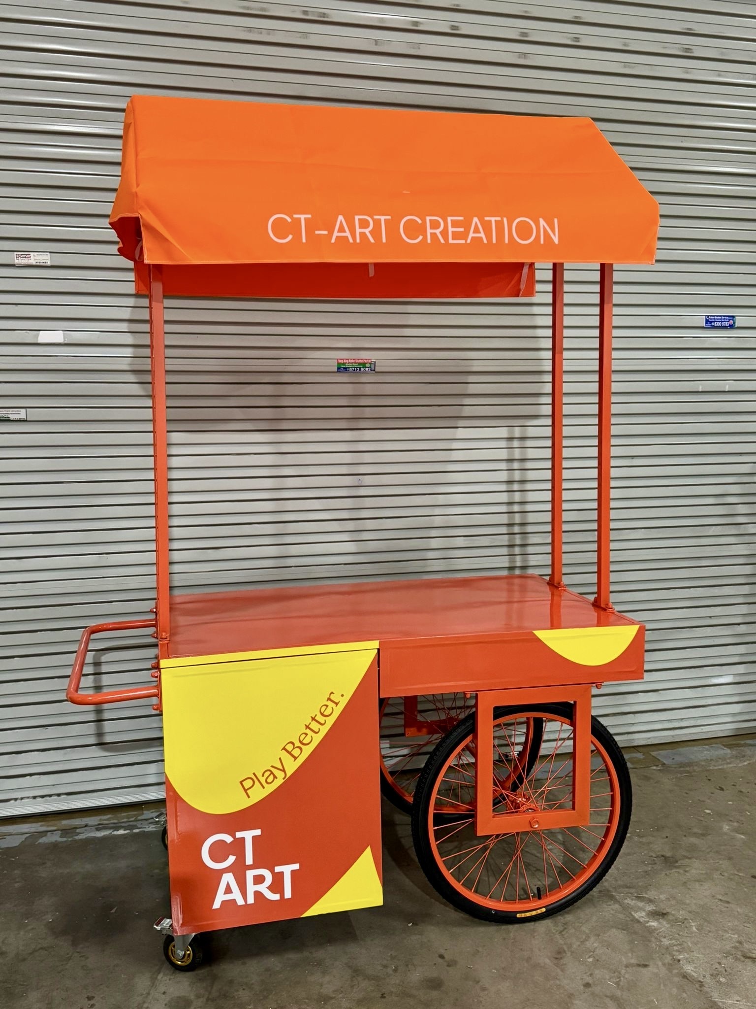 Push Cart Rental in Singapore 17 Custom-branded orange CT-ART Creation push cart rental in Singapore