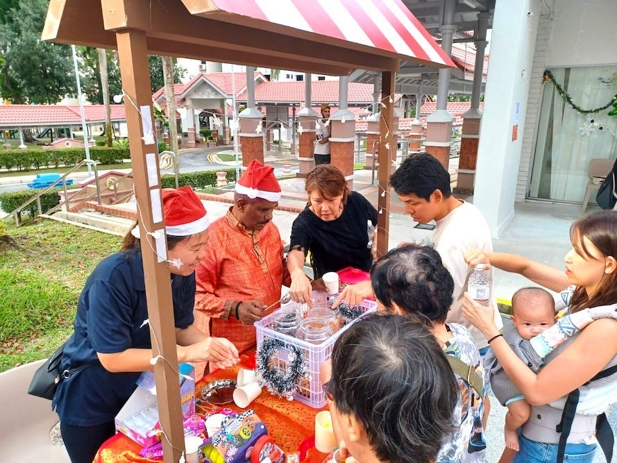Christmas Fringe Activities Singapore community event booth