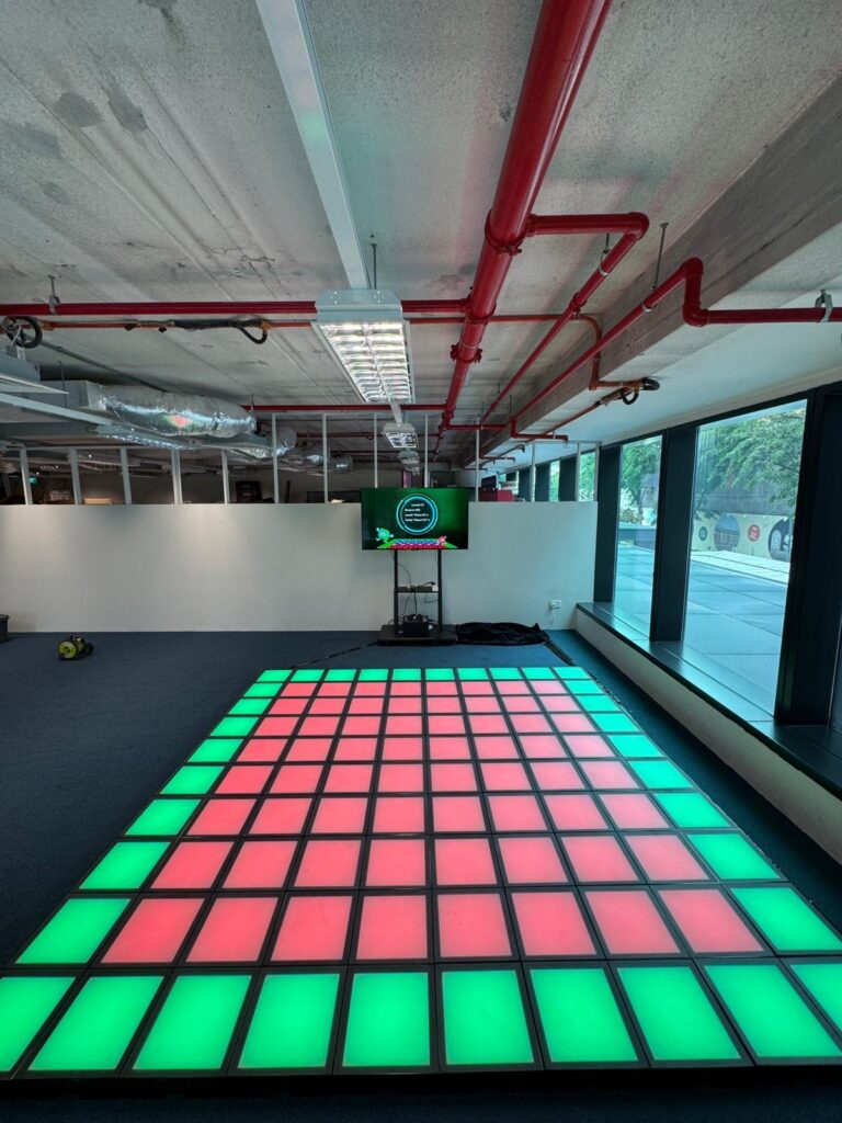 Lava Floor interactive LED light-up game for events