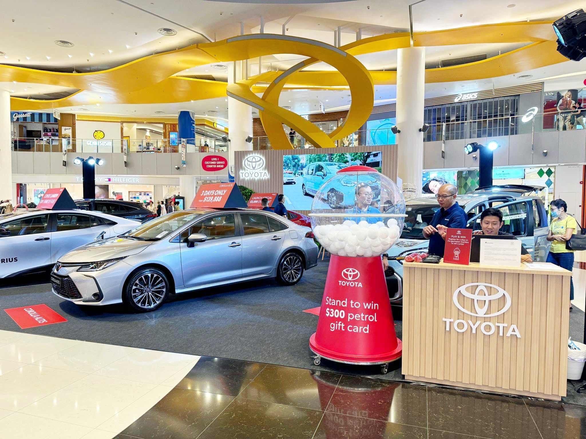 Lucky Draw Singapore ball machine at Toyota car showroom event