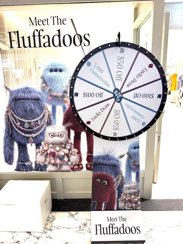 Spin the wheel Lucky Draw Singapore at a retail event activation