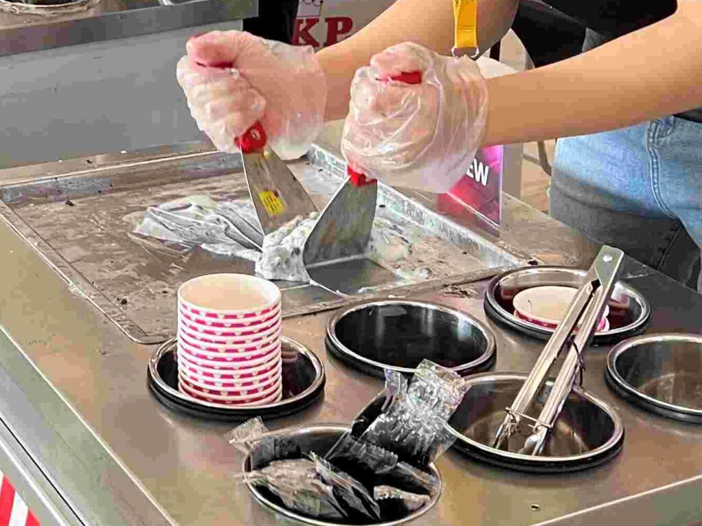 Thai Rolled Ice Cream Station