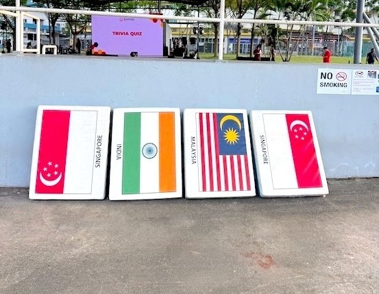 Trivia quiz flag boards Fringe Activities Singapore outdoor corporate event