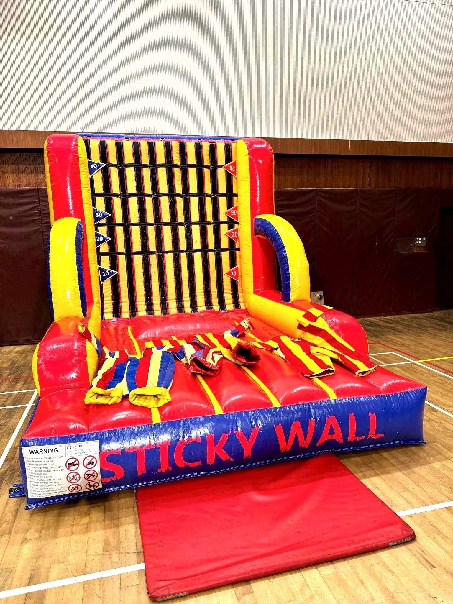 Inflatable sticky wall game rental for indoor Carnival Games Singapore event