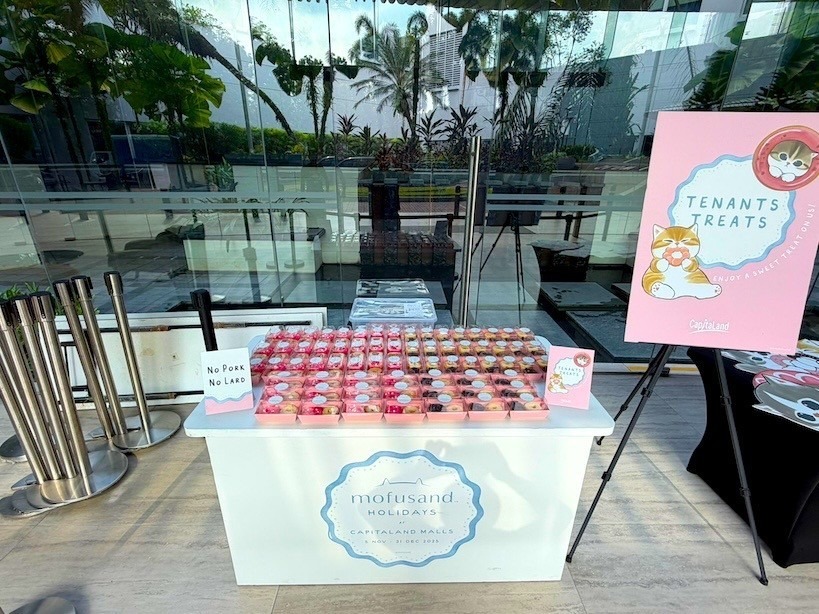 Mofusand themed tenants treats live food station at Capitaland mall event Singapore