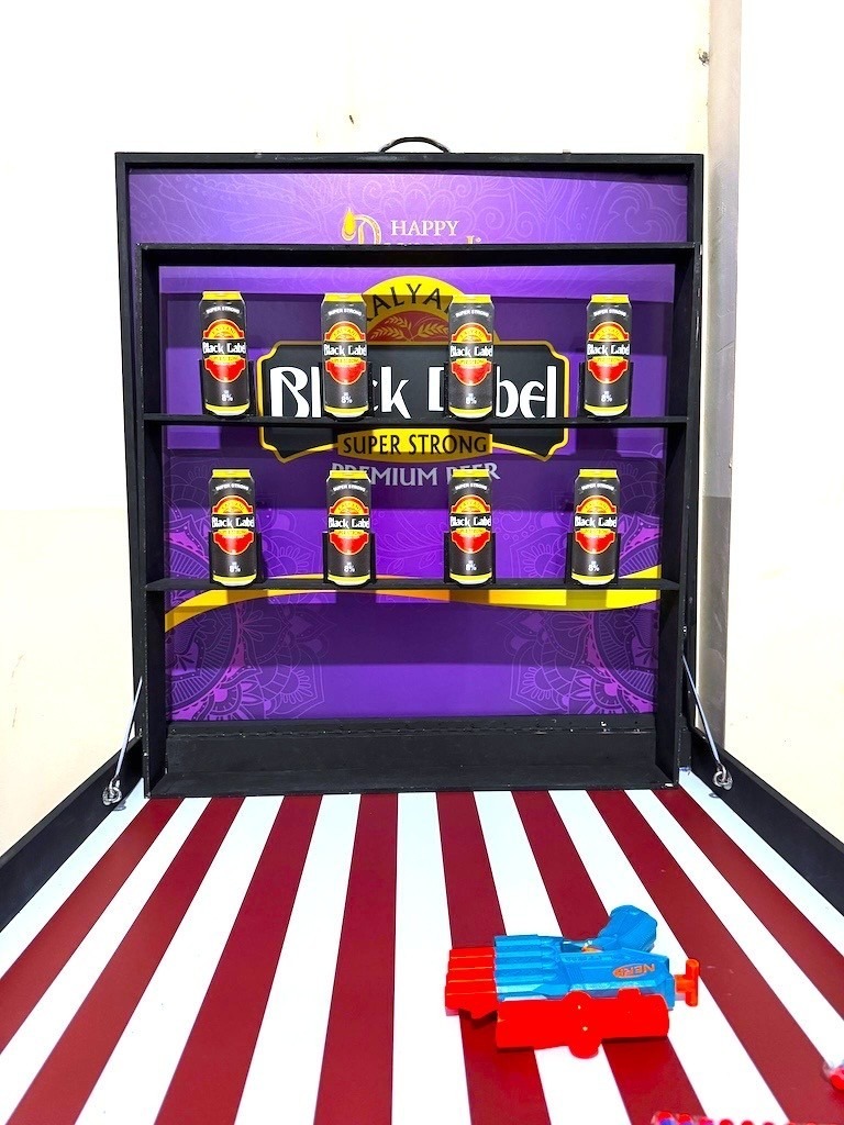 Nerf gun shooting carnival game booth rental for events in Singapore