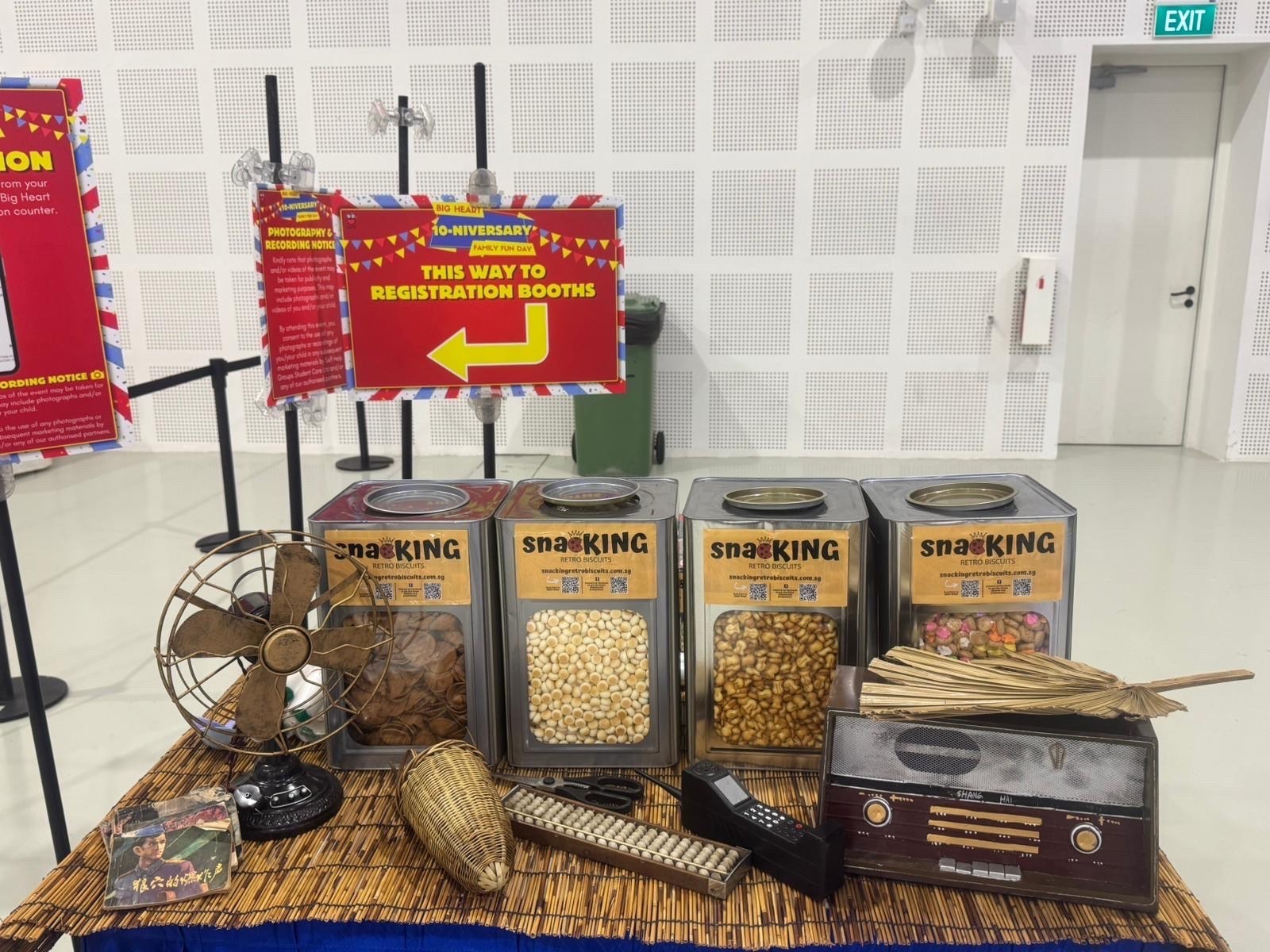 Retro snack and biscuit station at corporate family fun day Singapore