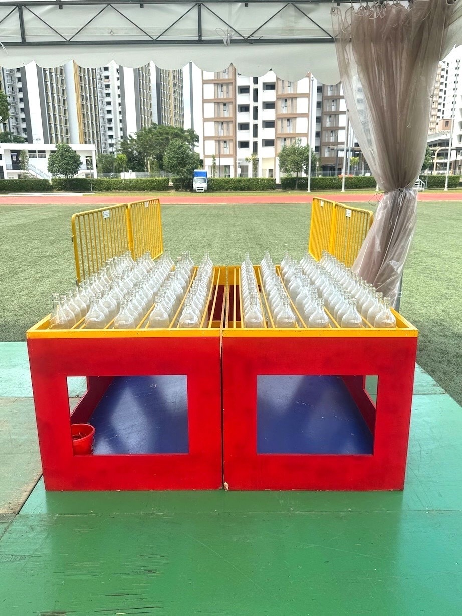 Ring toss bottle carnival game rental for outdoor event Singapore