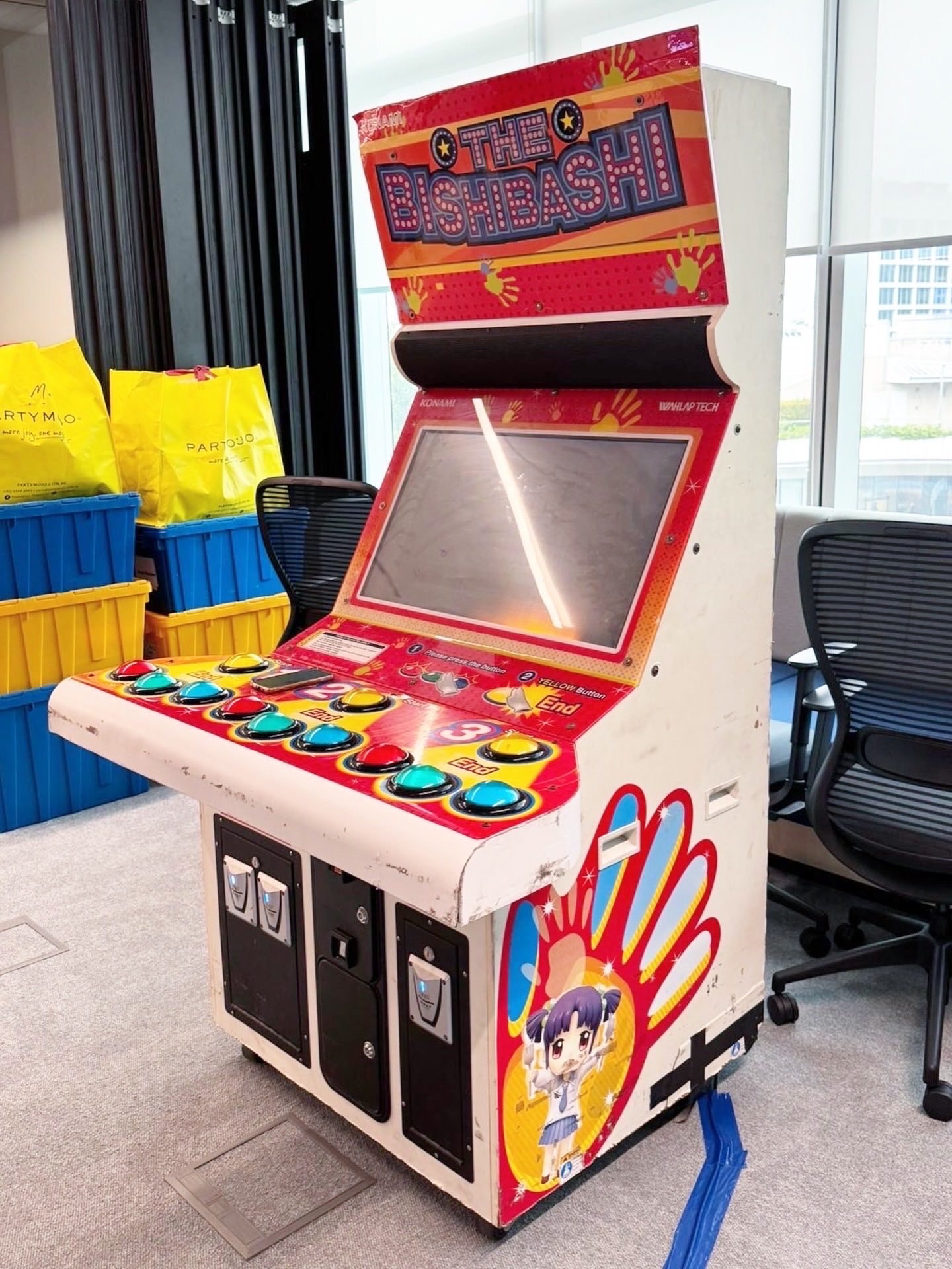 Bishi Bashi arcade machine rental at a corporate event in Singapore