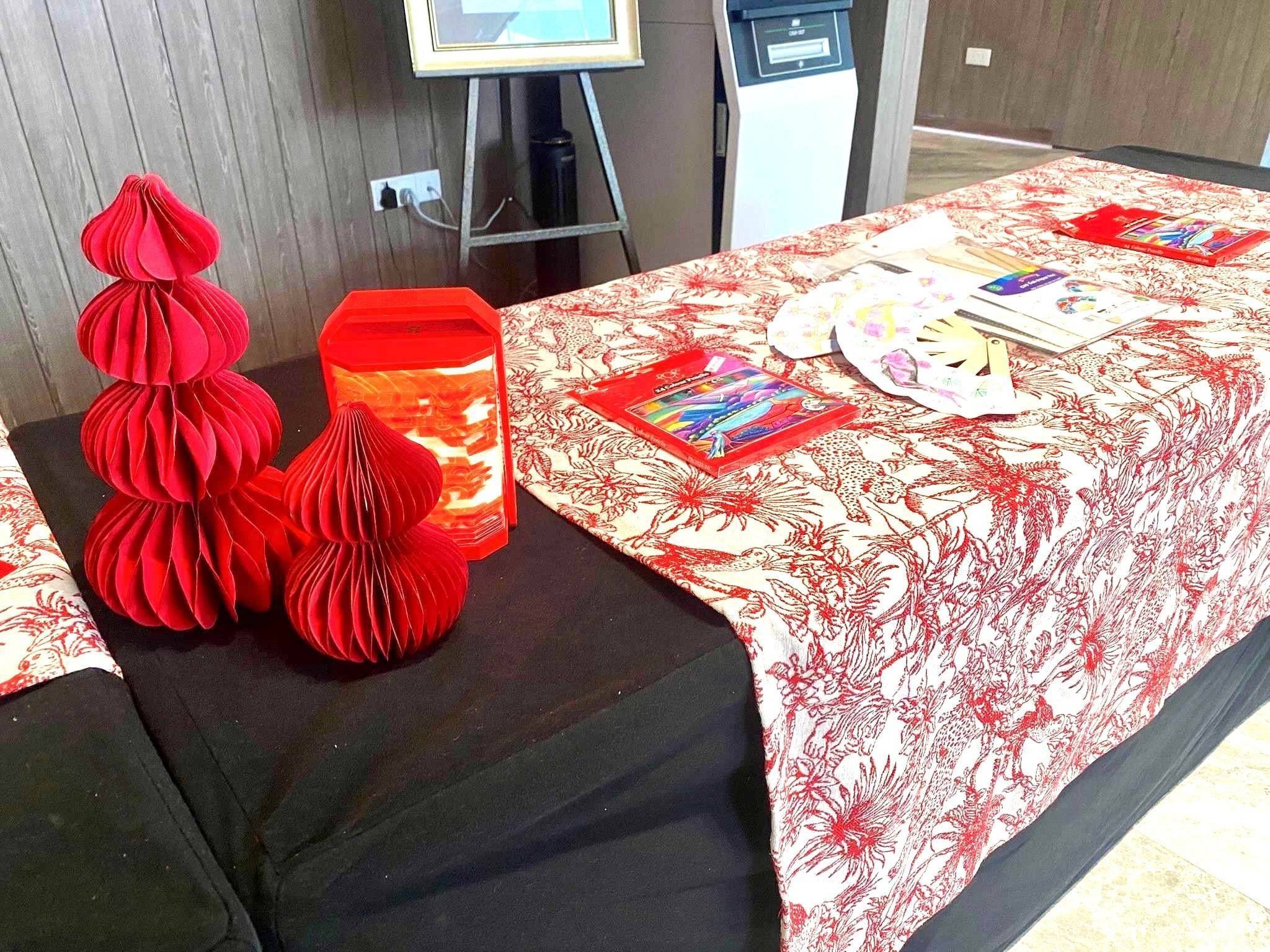 Chinese New Year fringe activity craft station setup in Singapore