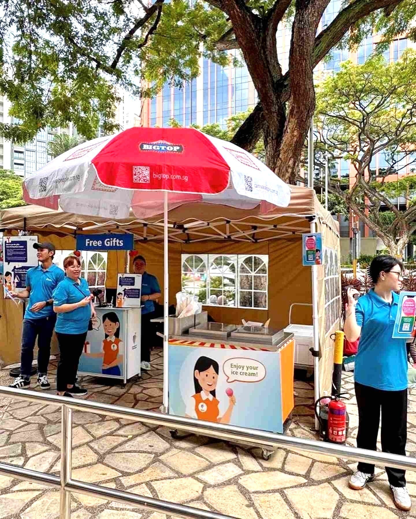 10 Live Food Stations in Singapore That Wow Every Guest 11 Ice cream live food station at outdoor corporate event in Singapore