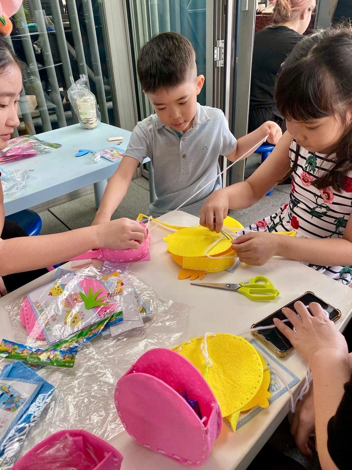 Kids felt craft workshop fringe activity at Singapore event