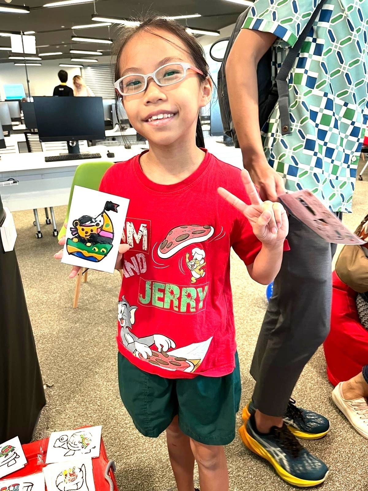 Kids keychain making fringe activity at corporate event in Singapore