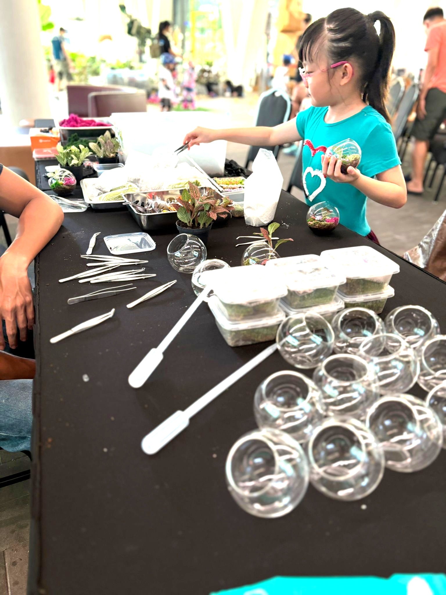 Terrarium making workshop kids fringe activity at Singapore event