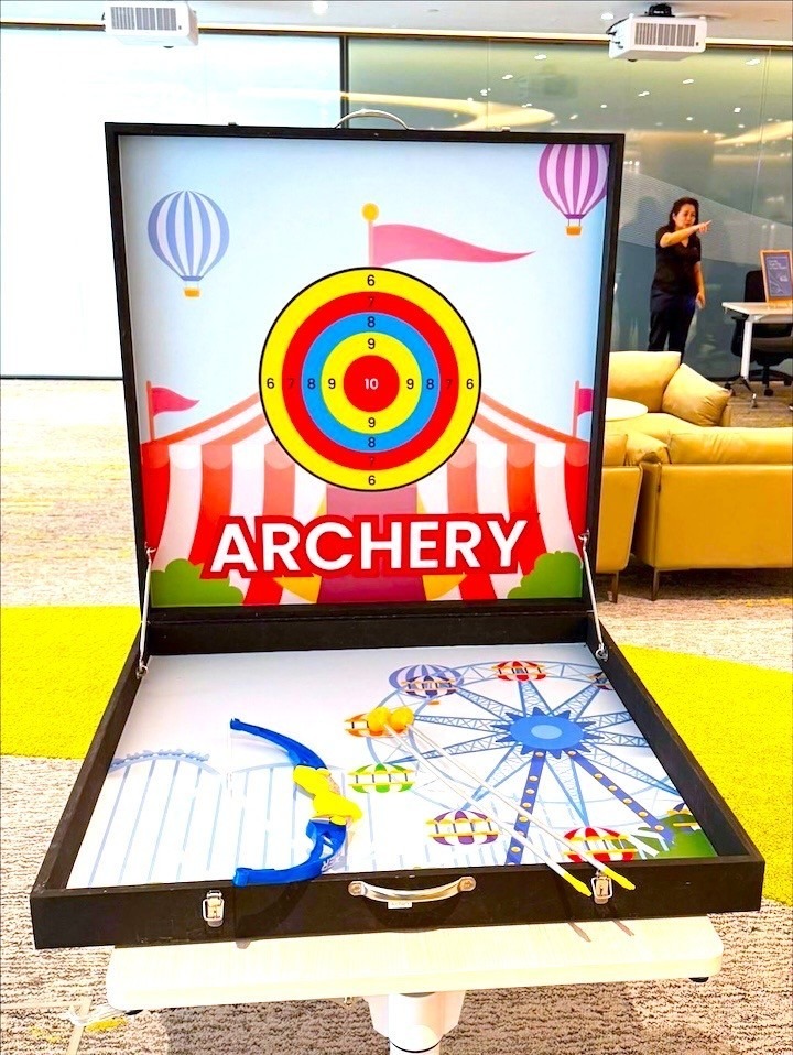 Archery carnival game box rental for corporate events in Singapore