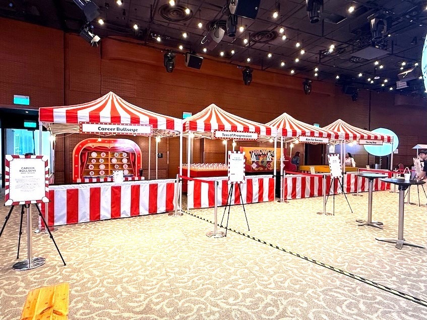 Carnival games booth rental for corporate ballroom D&D events in Singapore