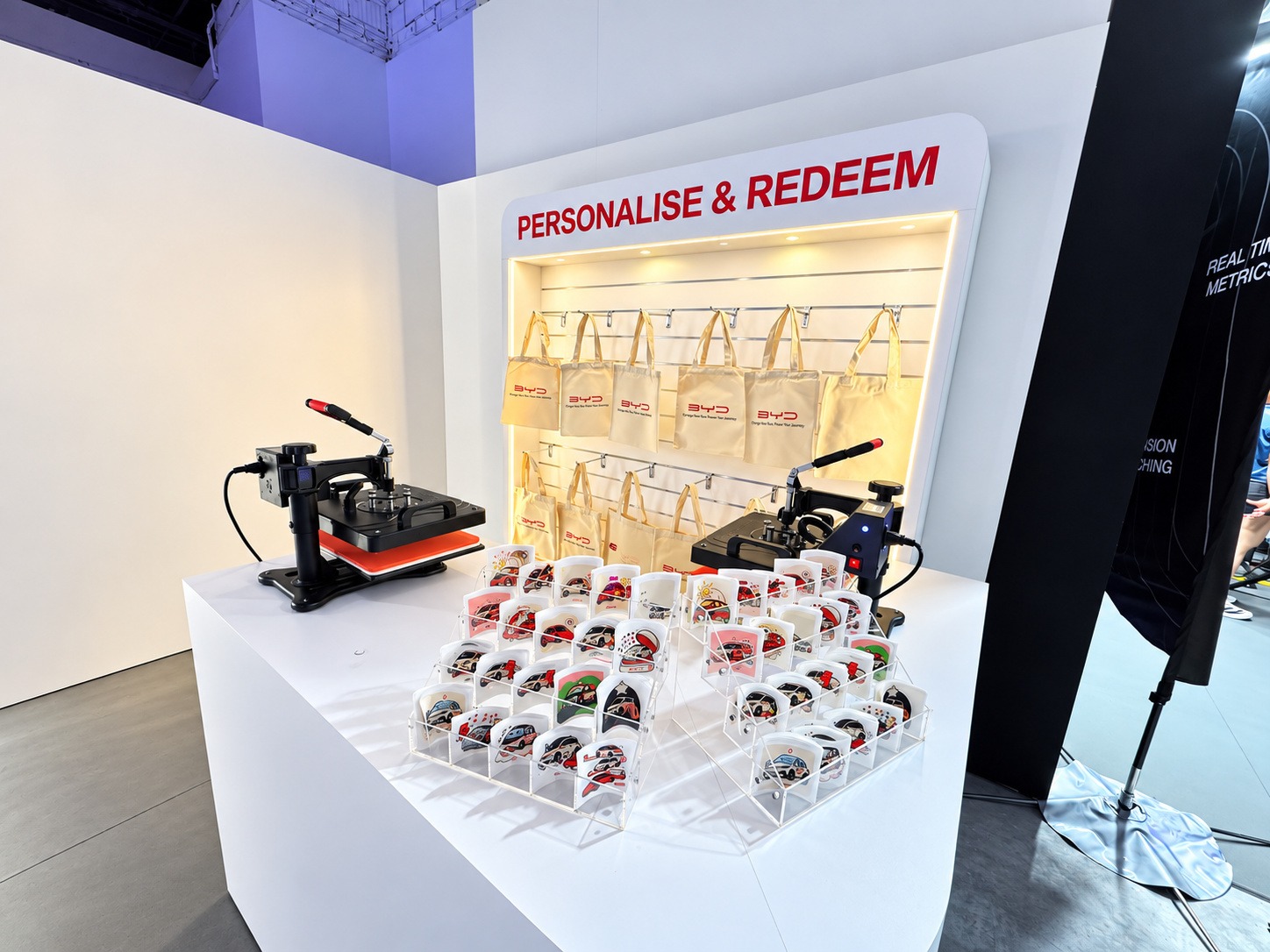 Custom Tote Bag Fringe Activity printing station in Singapore