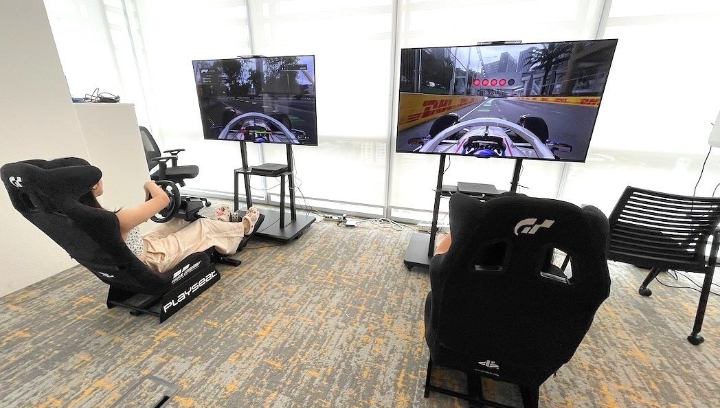 F1 Racing Simulator Playseat Dual Screen Corporate Event Rental Singapore
