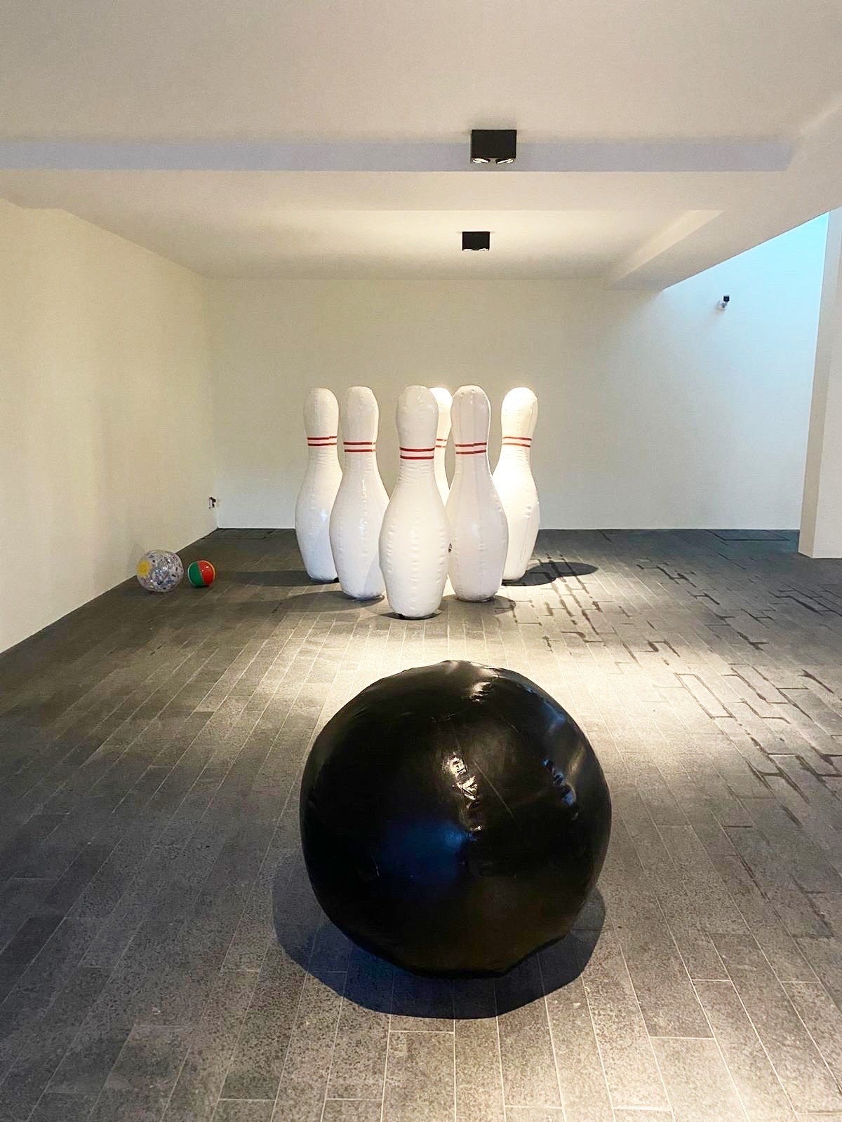 Giant inflatable bowling carnival game for indoor events in Singapore