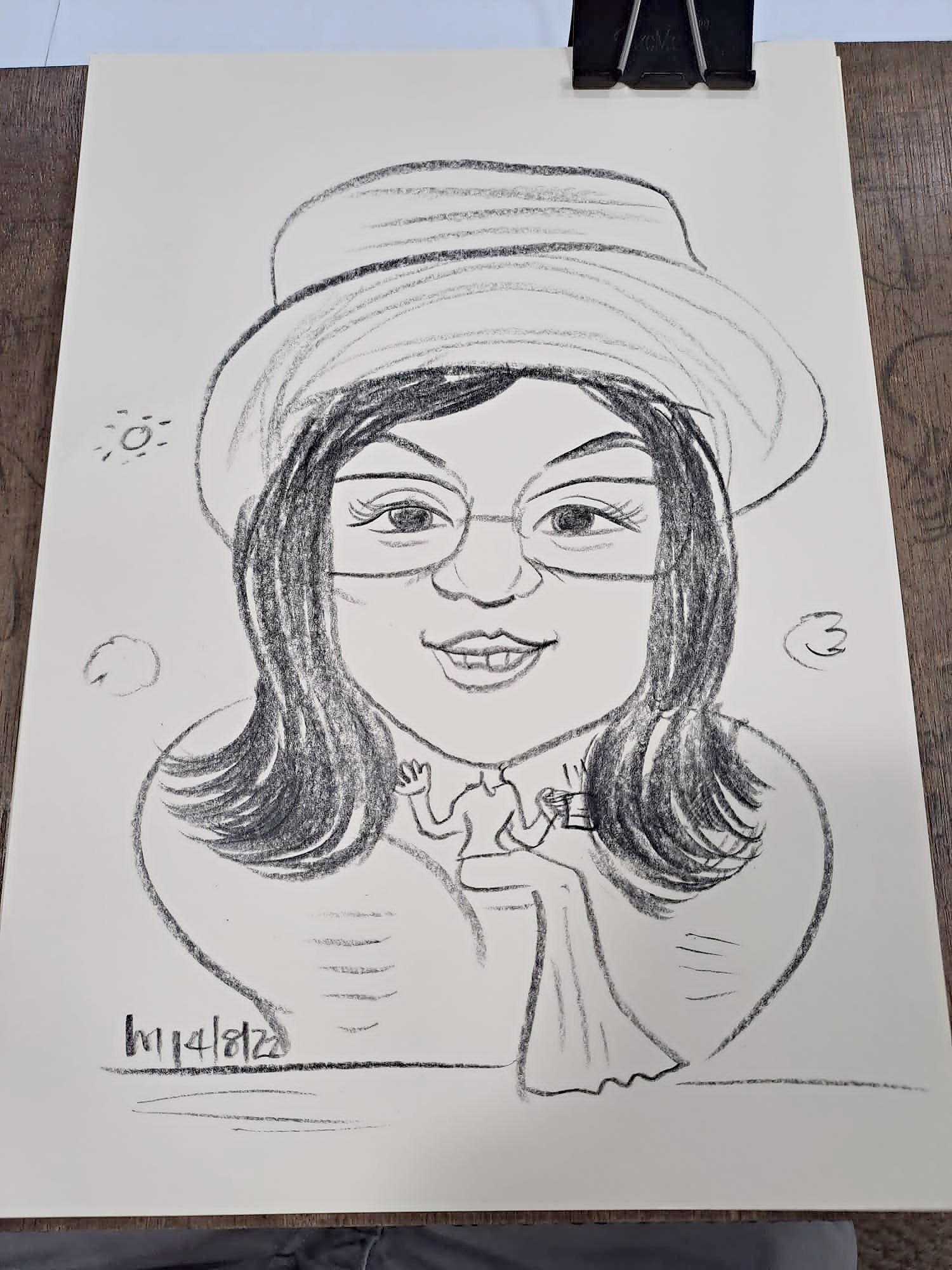Creative Fringe Activities: 6 Smart Ways to Plan a Personalised Event 2 Caricature portrait of a girl wearing a hat and glasses