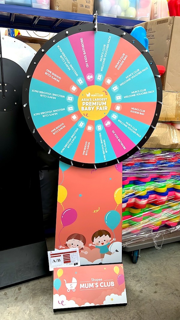 Prize Wheel Artwork: Making Every Segment Easy to Read 11 Turquoise and pink family promotion prize wheel