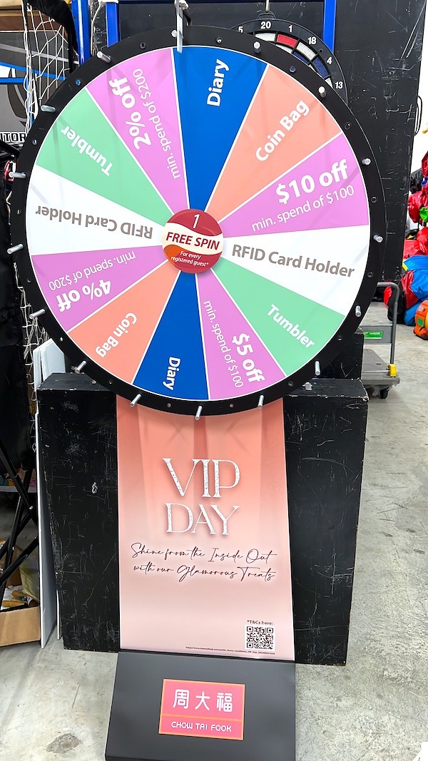Prize Wheel Artwork: Making Every Segment Easy to Read 13 Jewellery promotion prize wheel with pastel segments